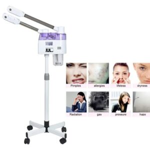 2 in1 Facial Steamer LED Lamp Hot Cold Face Steamer