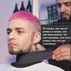 1000 Pieces 10 Rolls Disposable Black Barber Neck Strips, Neck Strips, Black Barber Neck Strips Disposable Stretchy Neck Strip Hair Edge Paper for Salon Haircut Styling Barbershop Accessories